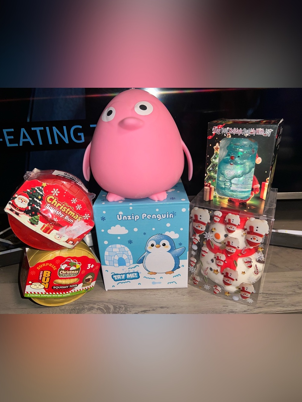 5Pc Christmas Jumbo Squishy Bundle Viral Tiktok Items New